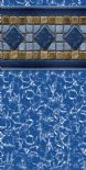 GLI 12ft Round Lucia 20yr -- 30 Gauge -- 52" Uni-Bead Swimming Pool Liner