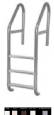 Interfab 2 Tread Commercial Ladder 36in SST with Crossbrace