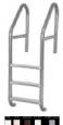 Interfab 3 Tread Commercial Ladder 30in SST with Crossbrace