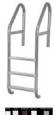 Interfab 4 Tread Commercial Ladder 30in SST with Crossbrace
