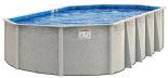 Silver Sands 40yr Warranty 21ft x 41ft Oval 54" Resin / Galv. Steel Above Ground Pool with 8" Top Seat